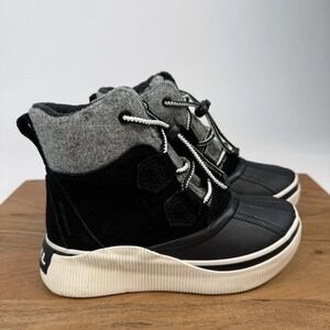 New Big Kids Sorel Youth Out N About IV Chillz Suede Waterproof Boots Size 2 Y